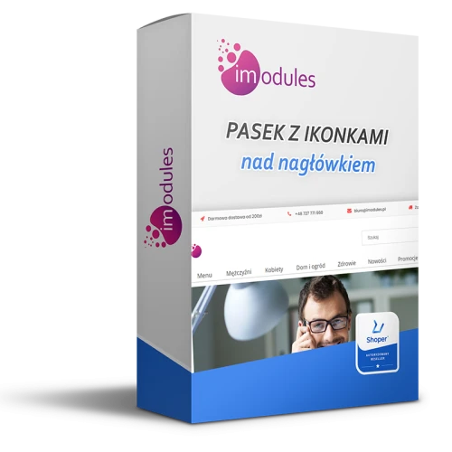 Pasek z ikonkami nad nagłówkiem