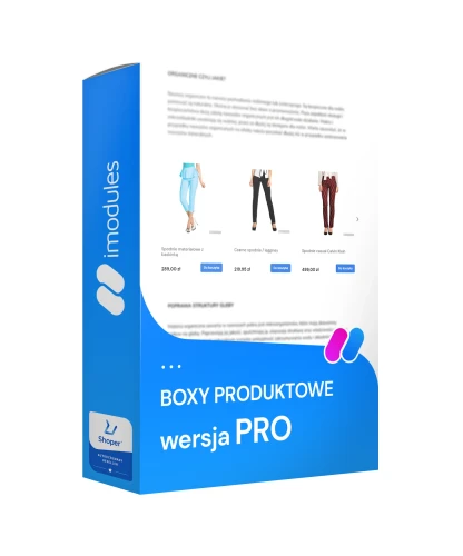 Boxy produktowe PRO na blogu, modułach i stronach informacyjnych