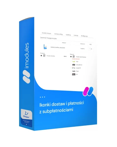 Ikonki płatności oraz dostaw z możliwością dodania subpłatności