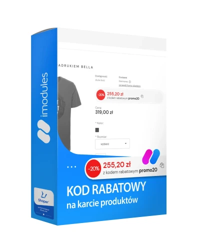 Kod rabatowy na karcie produku