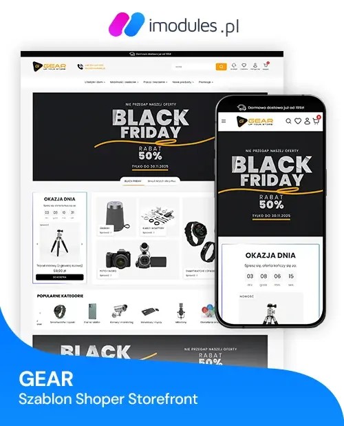 Szablon GEAR Shoper Storefront od iModules.pl