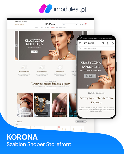 Szablon KORONA Shoper Storefront od iModules.pl