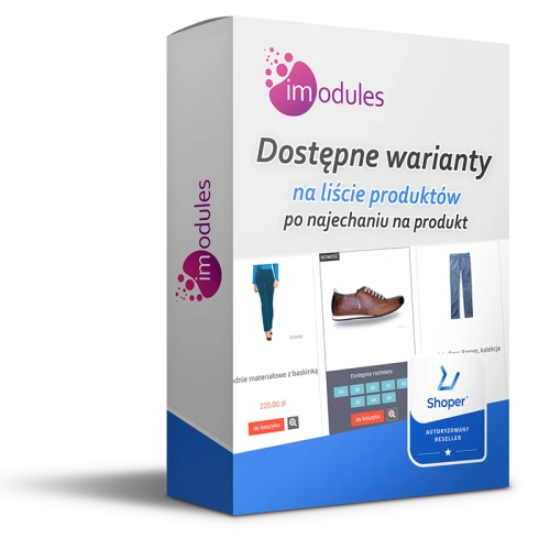 Wyświetlanie dostępnych wariantów produktu po najechaniu