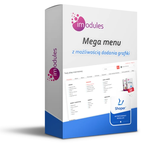 Mega menu z możliwością dodania grafiki