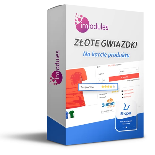 Złote gwiazdki na karcie produktu