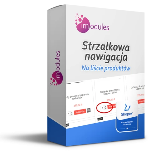 Strzałkowa nawigacja ilości na liście produktów