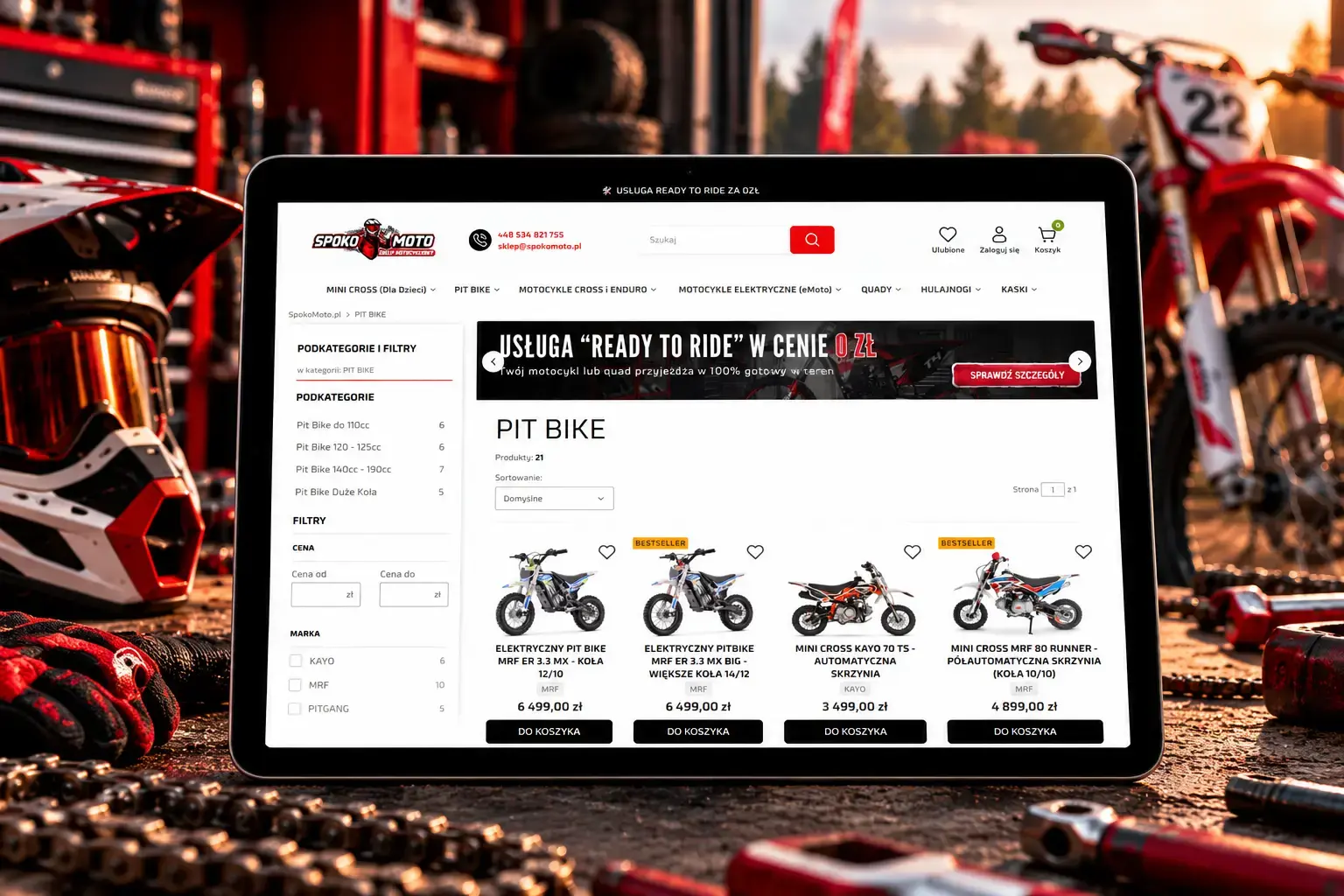 Kategoria Pit Bike w sklepie SpokoMoto z filtrowaniem według ceny, marki i podkategorii