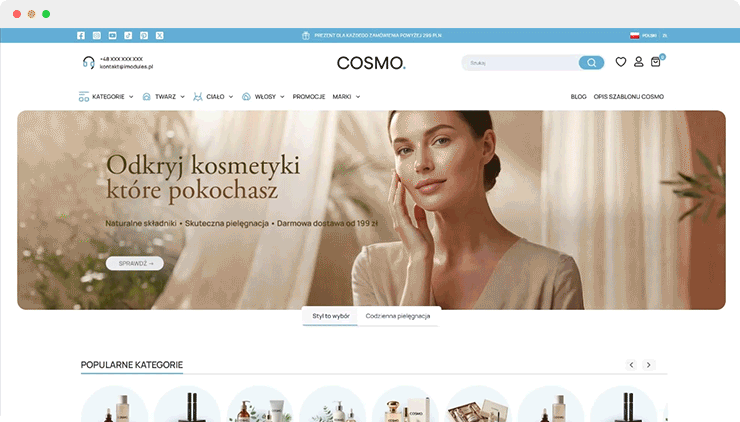 Mega Menu v6 w szablonie COSMO Shoper Storefront