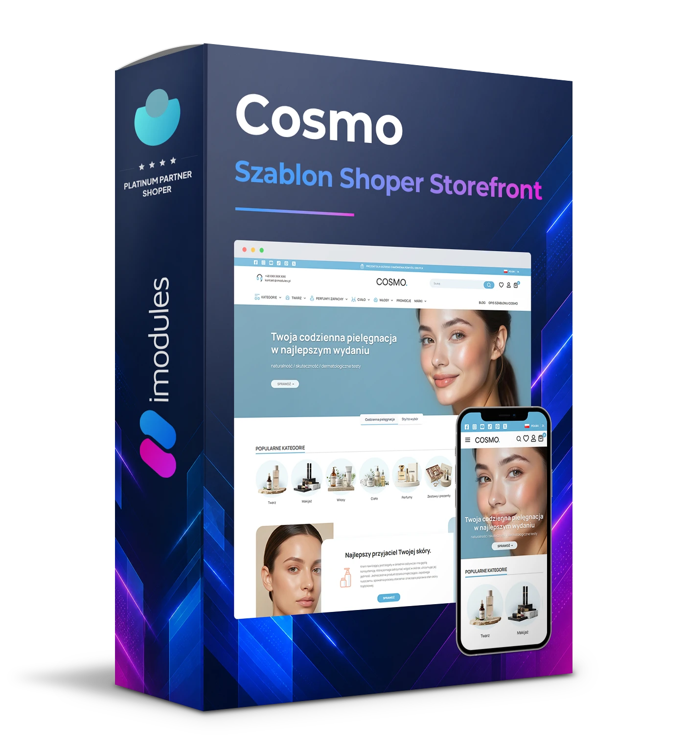 Szablon COSMO Shoper Storefront dla sklepu kosmetycznego i branży beauty
