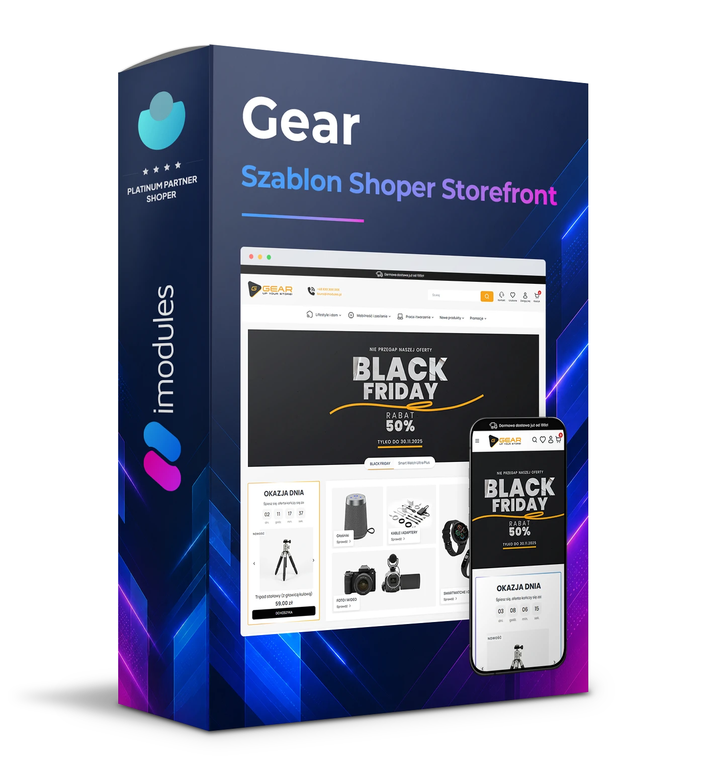 Szablon GEAR Shoper Storefront – uniwersalny projekt sklepu internetowego