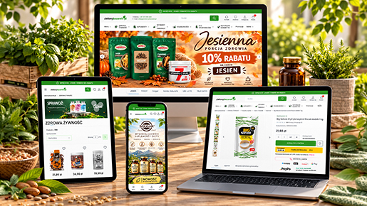 Zdrowa żywność na szablonie TECH. Case study sklepu ZielonyBazarek.pl